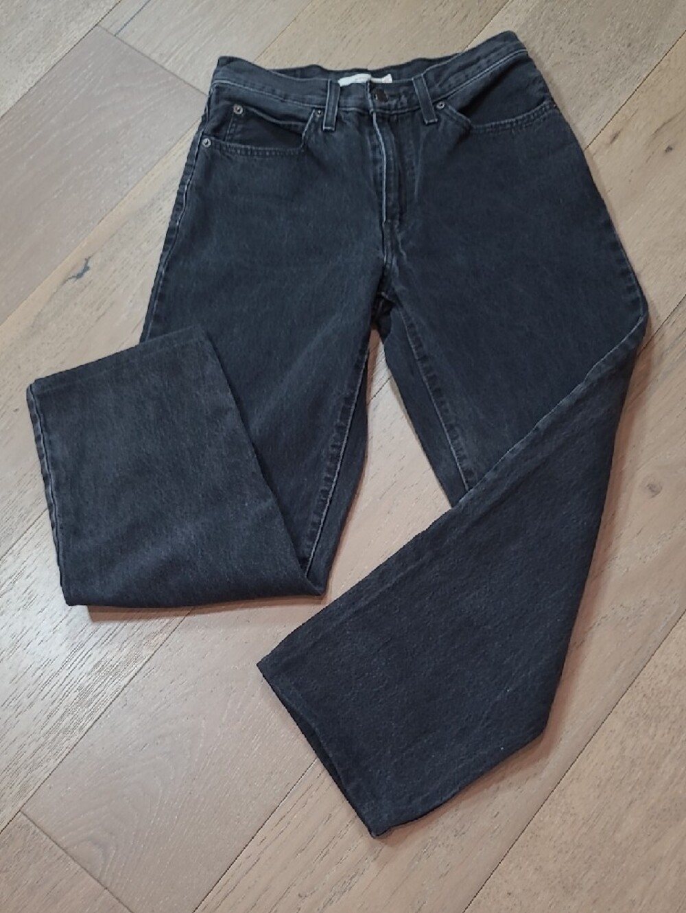 Levi's 94 Baggy Jeans Women's sz 27 Black 100% Cotton Mid Rise Denim Jeans